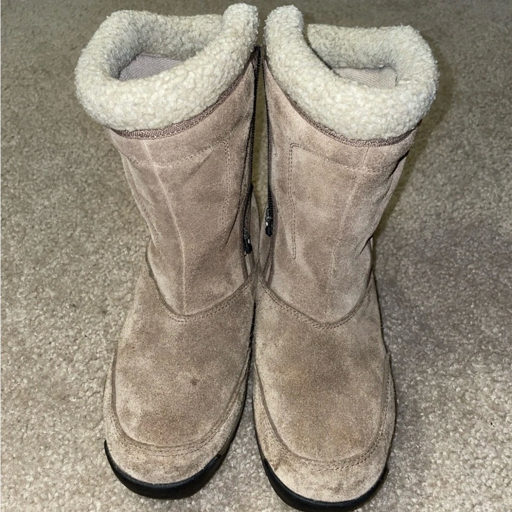 Sorel Water Fall Tan Suede Thinsulate Ultra Winter Boots Womens 8 NL1964-250
